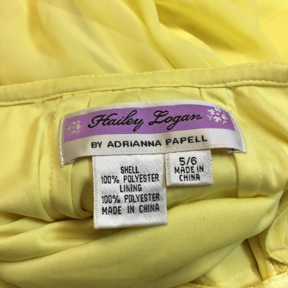 Adrianna Papell Hailey Strapless Maxi Dress Size 5/6 Womans Yellow Empire Waist - Picture 8 of 13